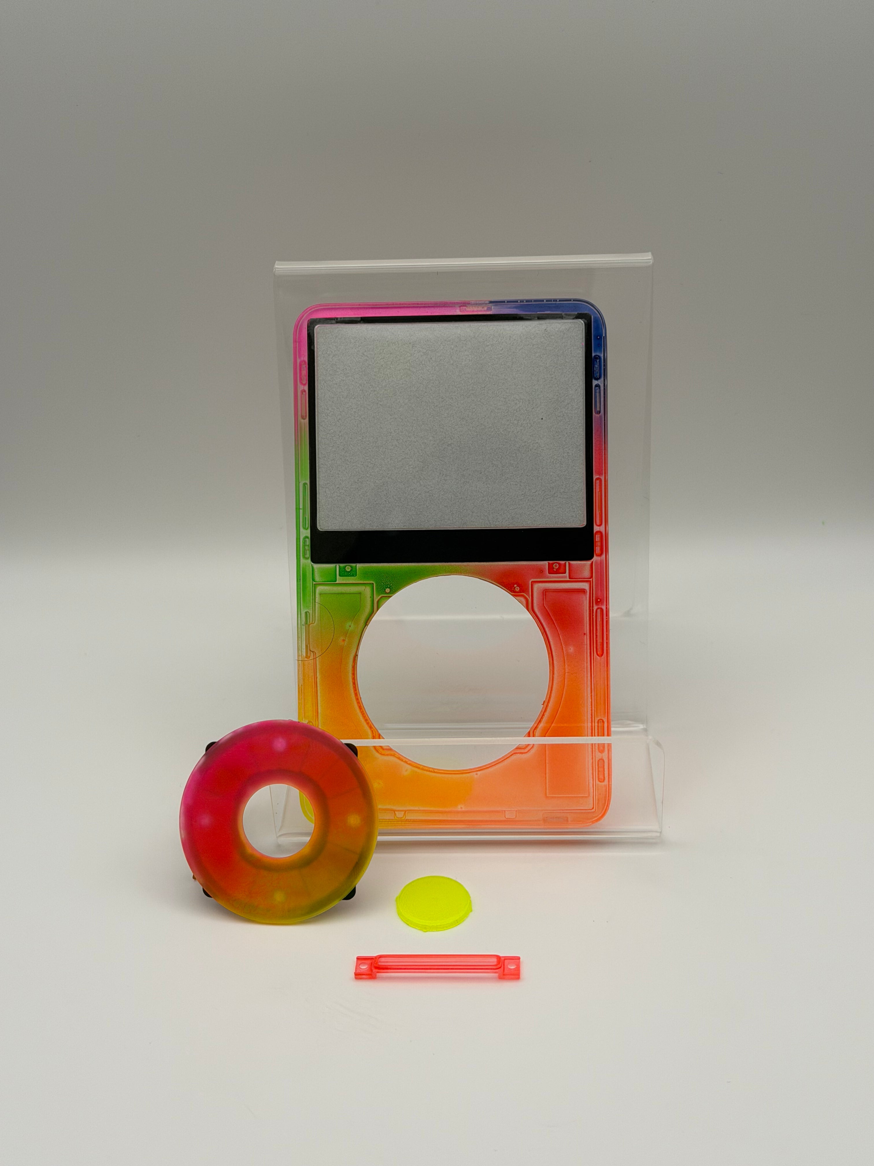 Neon Rainbow gradient parts set for iPod Classic | Atomic Faceplates